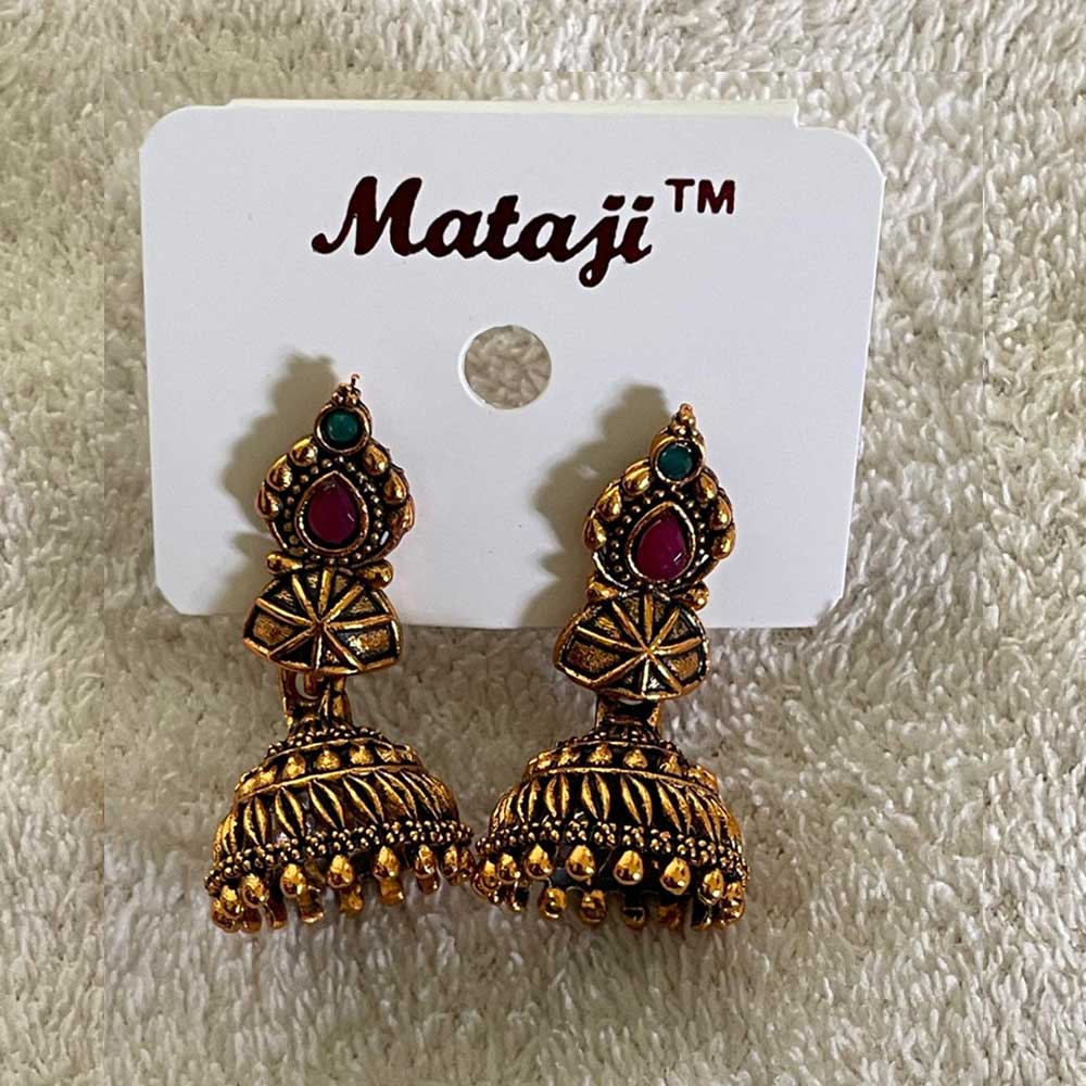 antique stonework jhumka