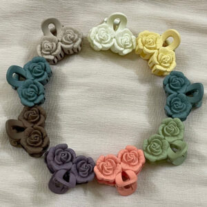 double rose petals floral clips